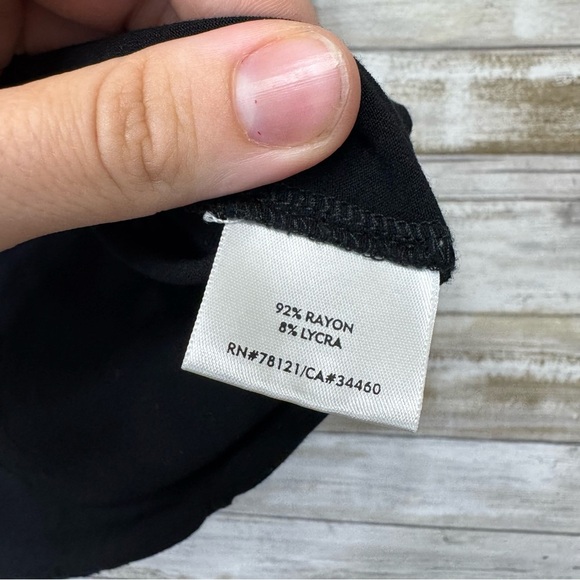 Eileen Fisher Women’s Black Short Sleeve Shirt Blouse size Large - Picture 4 of 7